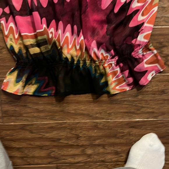 Pleione Sheer Loose Fit 3/4 Length Sleeve Blouse Size L - Picture 5 of 6